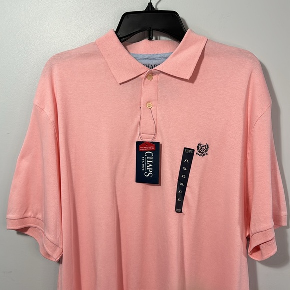 NWT Men’s Chaps Pink Polo Shirt in Size XL - Picture 3 of 13